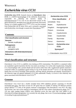 Escherichia Virus CC31