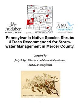 Pennsylvania Native Species Shrubs &Trees Recommended for Storm