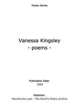 Vanessa Kingsley - Poems