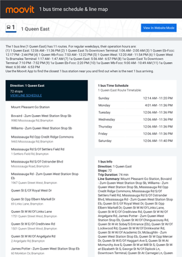 1 Bus Time Schedule & Line Route