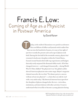 Coming of Age As a Physicist in Postwar America by David Kaiser