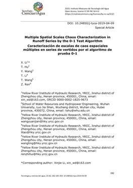 The 0-1 Test Algorithm for Chaos in Runoff Time Series