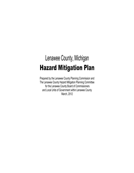 Lenawee County, Michigan Hazard Mitigation Plan