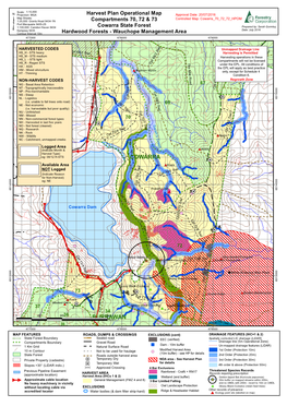 Cowarra State Forest Compartments 70, 72 and 73 Harvest Plan