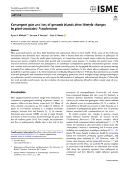 Convergent Gain and Loss of Genomic Islands Drive Lifestyle Changes in Plant-Associated Pseudomonas