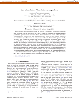 Schrödinger-Poisson–Vlasov-Poisson Correspondence