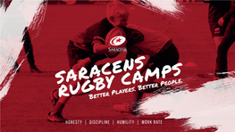 Saracens Half Term Rugby Camp Brochure