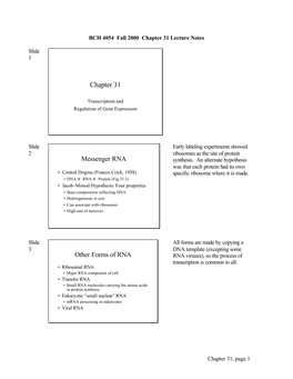 Chapter 31 Lecture Notes