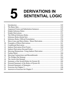 Chapter 5: Derivations in Sentential Logic 143