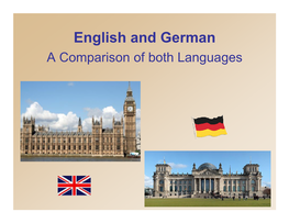 English and German a Comparison of Both Languages