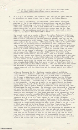 List of the Principal Meetings and Other Events Connected with the Free Presbyterian Church During September. 1968 1. at 6.30 P