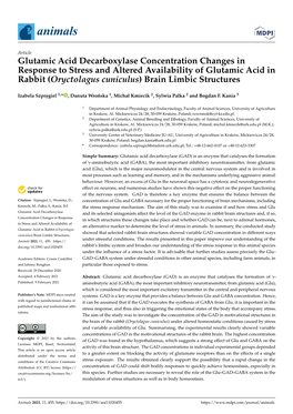 Glutamic Acid Decarboxylase Concentration Changes In