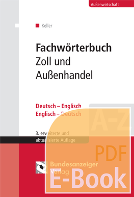 Fachwörterbuch Zoll Und Außenhandel“