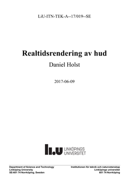 Realtidsrendering Av Hud Daniel Holst