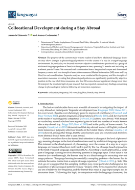 Collocational Development During a Stay Abroad