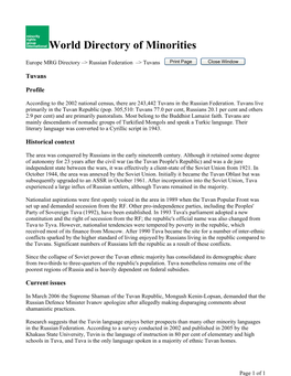 World Directory of Minorities