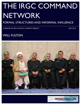 The IRGC Command Network Formal Structures and Informal Influence