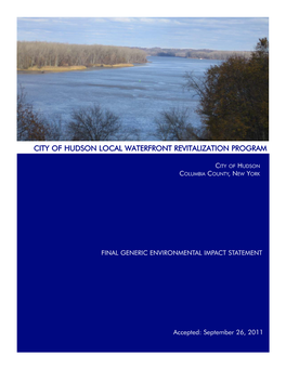 City of Hudson Local Waterfront Revitalization Program