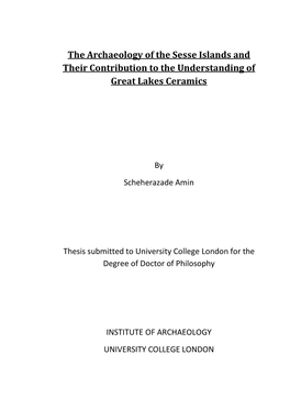 The Archaeology of the Sesse Islands and Their Contribution to the Understanding of Great Lakes Ceramics