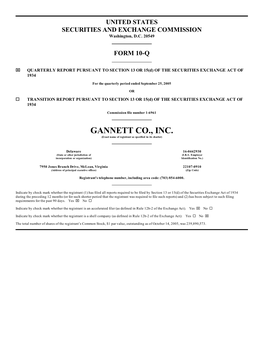 GANNETT CO., INC. (Exact Name of Registrant As Specified in Its Charter)