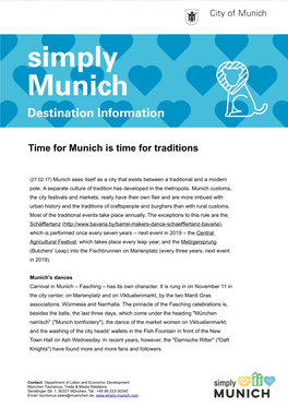 Time for Munich Is Time for Traditions