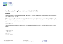 Rural Settlements in North Norfolk