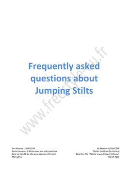 Frequently Asked Questions About Jumping Stilts