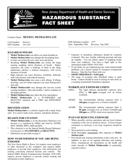 Methyl Methacrylate