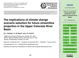 Future Streamflow Projection in the Upper Colorado River Basin