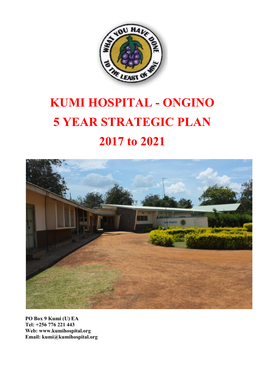Kumi Hospital - Ongino