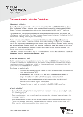 Curious Australia: Initiative Guidelines