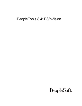 Peopletools 8.4 Peoplebook: PS/Nvision