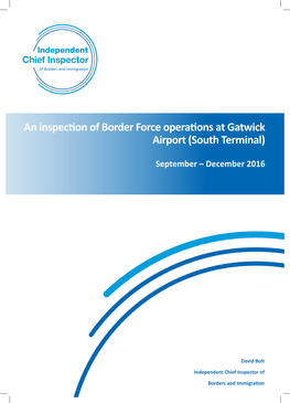 An Inspection of Border Force Operations at Gatwick Airport (South Terminal)