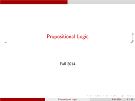 Propositional Logic