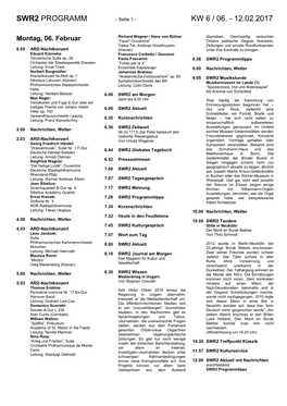 Swr2 Programm Kw 6