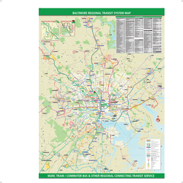 Baltimore Regional Transit System Map Marc Train