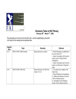 IGC Vote Results 2007