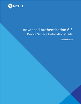 Advanced Authentication 6.3 Device Service Installation Guide