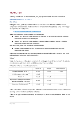 Mobiliteit / Mobility / Mobilitate