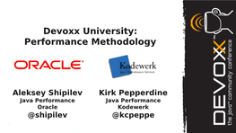 Devoxx University: Performance Methodology