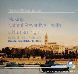Making Natural Preventive Health a Human Right by Dr