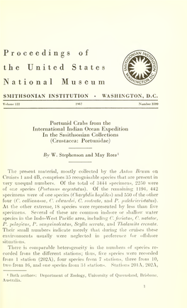 Proceedings of the United States National Museum