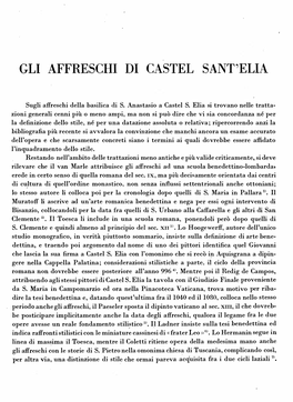 Gli Affreschi Di Castel Sant'elia