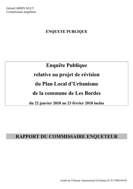 Rapport Plu Les Bordes