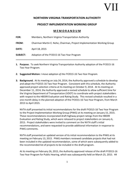 FINAL DRAFT FY2015-16 TWO YEAR PROGRAM, April 20, 2015, With