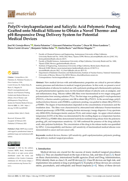 And Salicylic Acid Polymeric Prodrug Grafted Onto Medical Silicone to Obtain a Novel Thermo- and Ph-Responsive Drug Delivery System for Potential Medical Devices