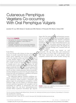 Cutaneous Pemphigus Vegetans Co-Occurring with Oral Pemphigus Vulgaris