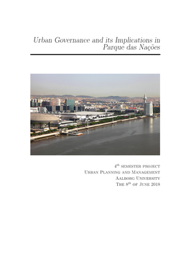 Urban Governance and Its Implications in Parque Das Nações