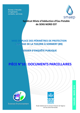 Pièce N°10 : Documents Parcellaires