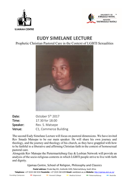 Eudy Simelane Poster Press Release